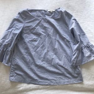 Striped Madewell top with bell sleeves